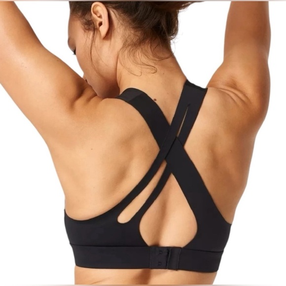 Sweaty Betty All Train Black Sports Bar Athletic Gym Workout Support 36D Active - Picture 2 of 10